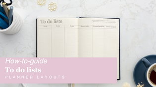  Using our 'To do list' planner layout